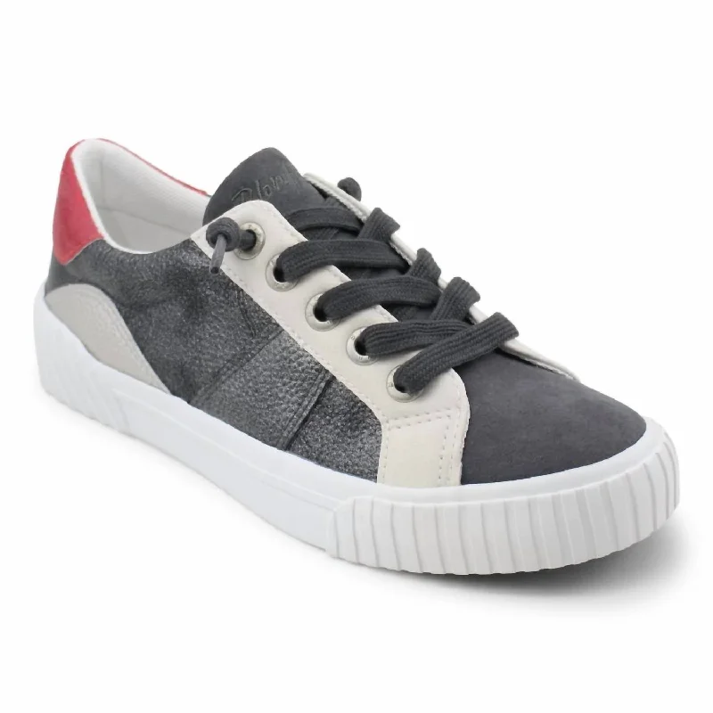 Women's Wave-B Sneaker In Grey Tumbleweed/dark Grey Micro Fiber