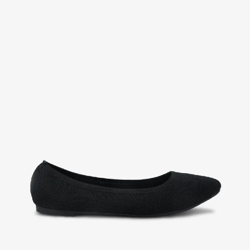 Trendy flats shoes with braided accents for casual looks -CHAMPS BLACK