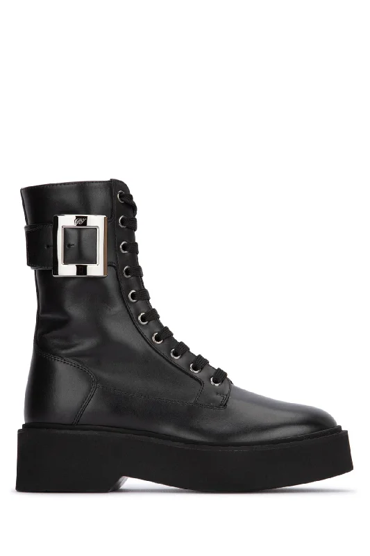 boots for stylish winter wear with insulated interior-ROGER VIVIER High Metal Lace-Up Boot