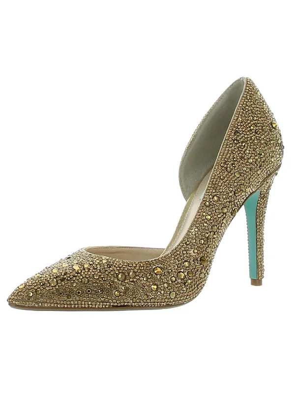 Hazil Womens Rhinestone Embellished D'Orsay Heels