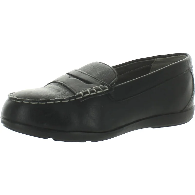 slip-on loafers with classic appeal for women -Rockport Works Womens Leather Loafers