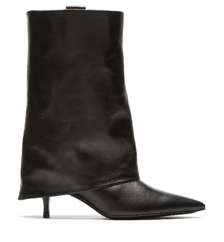 boots for icy roads and slippery conditions-ROWEN LEATHER BOOTIE