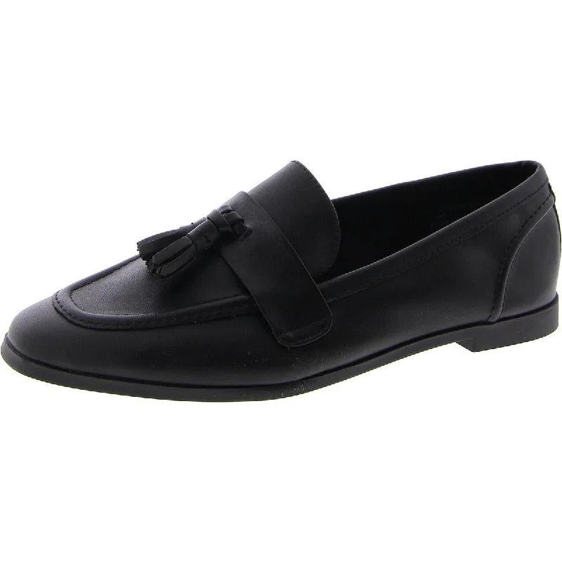 loafers for women with smooth leather finish -Steve Madden Womens Colorado Faux Leather Embellished Loafers