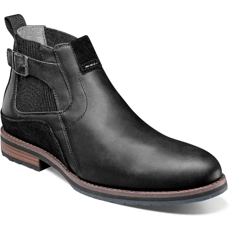 boots for cold weather with insulating features-Stacy Adams Mens Oskar Leather Ankle Chelsea Boots