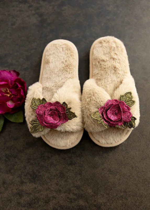 slippers with cooling features for summer-Fiona Slipper in Beige