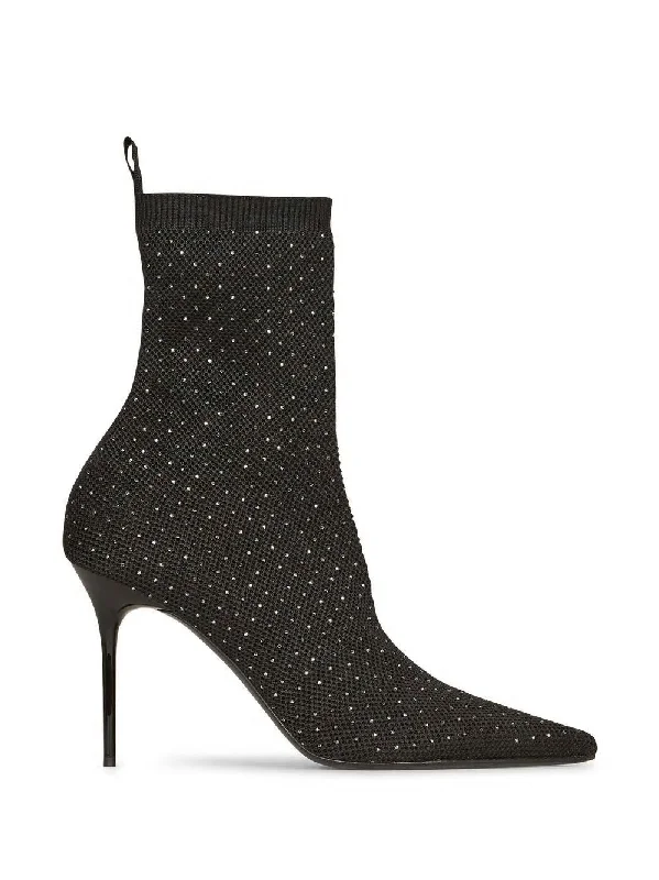 boots with thermal lining for warmth in winter-BALMAIN Feminine Crystal-Embellished Boots for Fall 2024