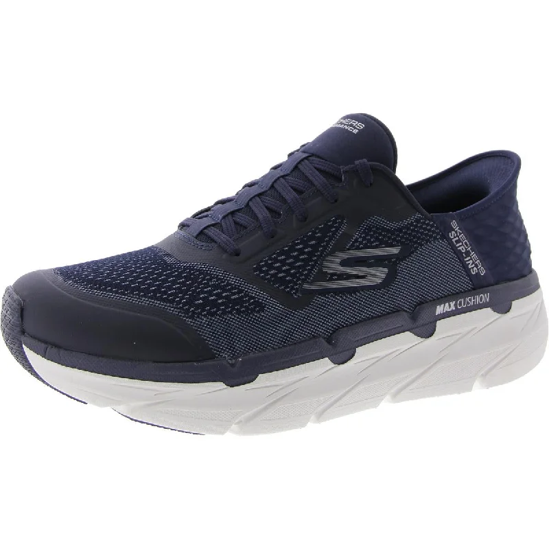 running shoes for ultra marathons -Skechers Mens MAX CUSHIONING Mesh LA Running & Training Shoes