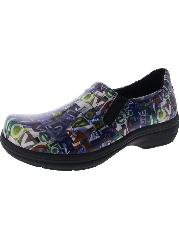 slippers for use on carpet-Bind Womens Patent Leather Slip On Clogs