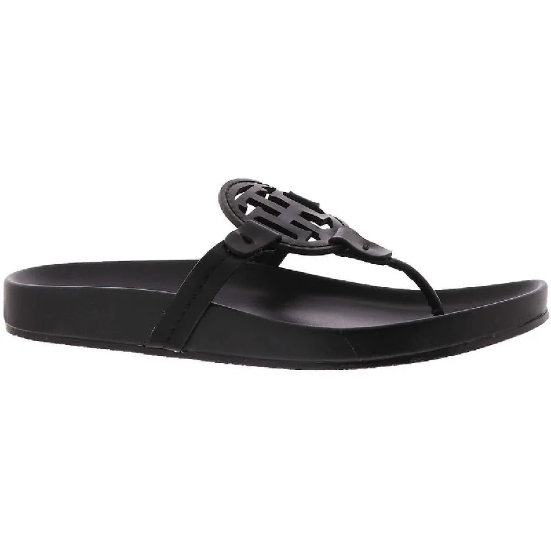 Casual sandals for men with sporty designs -Tommy Hilfiger Womens Relina Faux Leather Thong Sandals