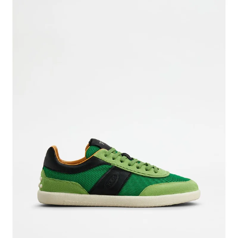 Tod's Tabs Sneakers in Suede and Technical Fabric