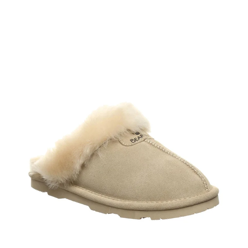 slippers for comfort after a workout-Women's Shoes Bearpaw LOKI II Scuff Suede Slippers 671W OAT