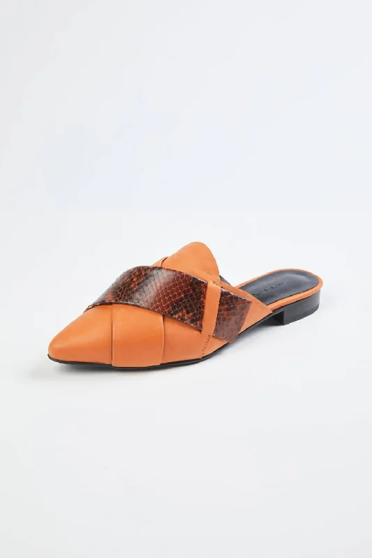 slippers for comfort after standing for long hours-Origami Slipper In Terracotta