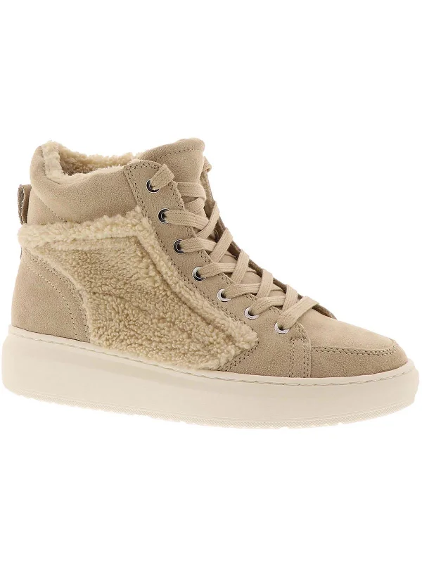 Fellow Womens Faux Fur High Top Casual and Fashion Sneakers