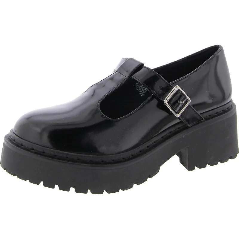 loafers for women with a casual yet chic style -Steve Madden Womens KYRYA Patent Loafer Mary Janes