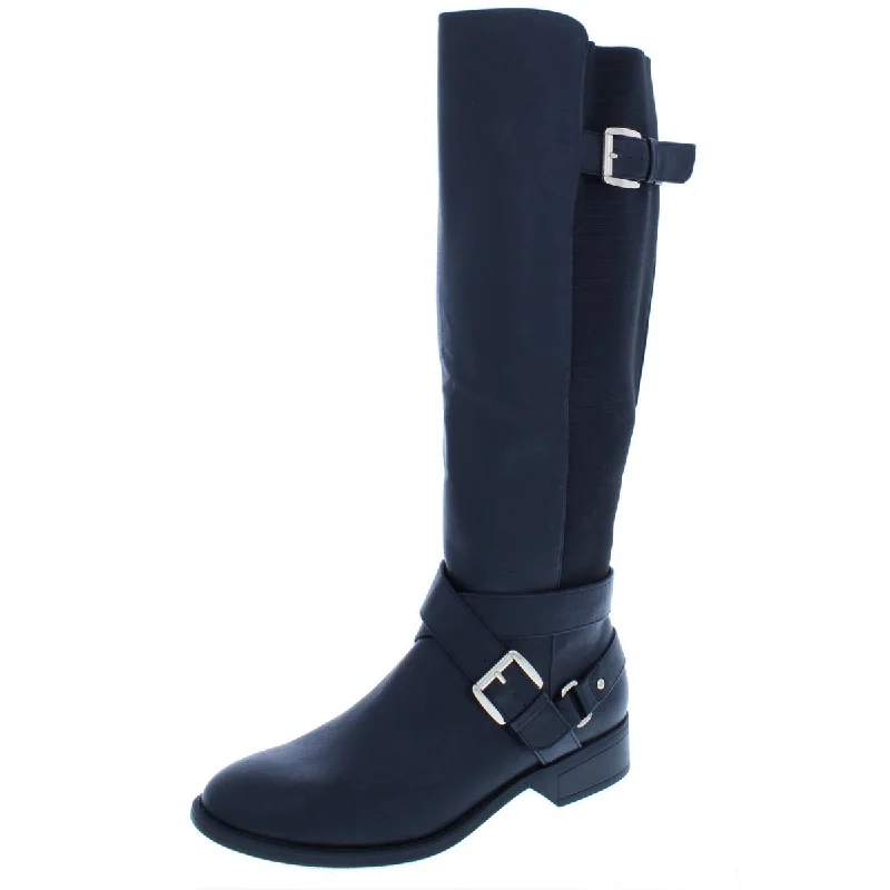 boots for ultimate warmth and comfort in snow-Thalia Sodi Womens Vada Faux Leather Over-The-Knee Riding Boots