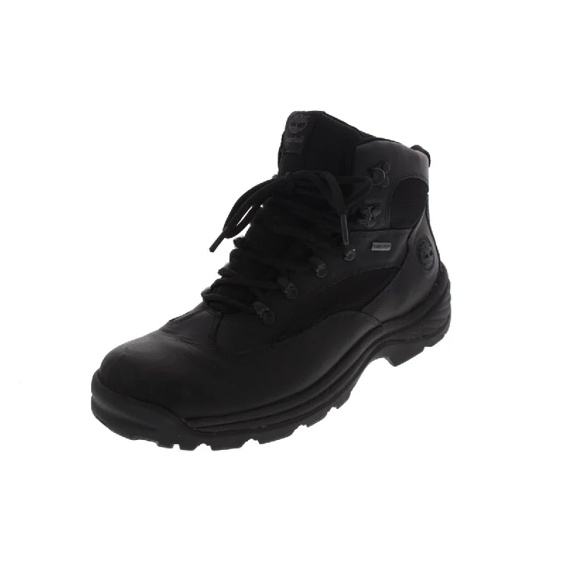 boots for staying warm in snow and ice-Timberland Mens Leather Lace-Up Work Boots