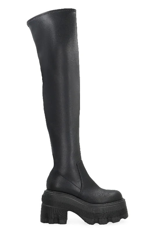 boots for warmth and style in autumn-CASADEI Elevated Chic Over-the-Knee Boots with Maxxxi Platform