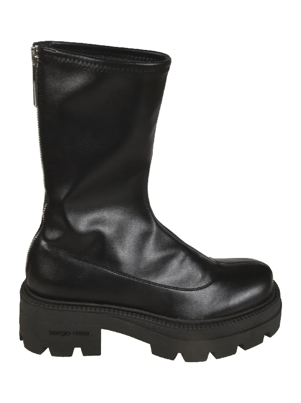 boots for staying warm during winter sports activities-Sergio Rossi Elegant Heeled Boots for Women - AI24 Collection