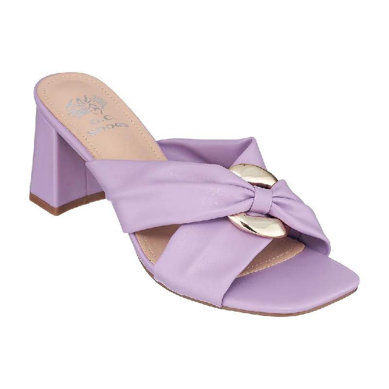 Sandals for women with platform soles for a fashion-forward style -Zane Purple Heeled Sandals