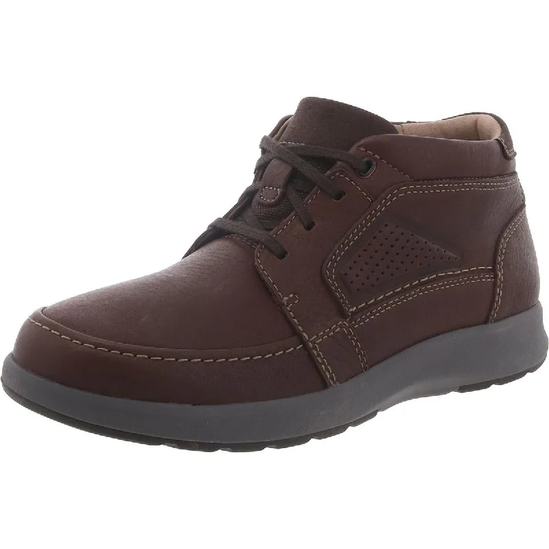 boots for outdoor activities with adjustable straps-Clarks Mens Un Trail Limit Leather Ankle Chukka Boots