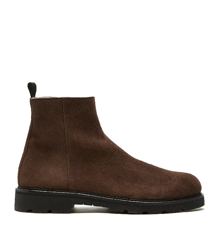 boots for standing long hours in cold conditions-LUDO MEN'S SHEARLING-LINED SUEDE BOOT