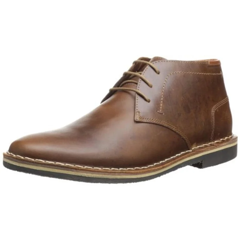 boots for all-day warmth and comfort-Steve Madden Mens Harken Leather Plain Toe Chukka Boots