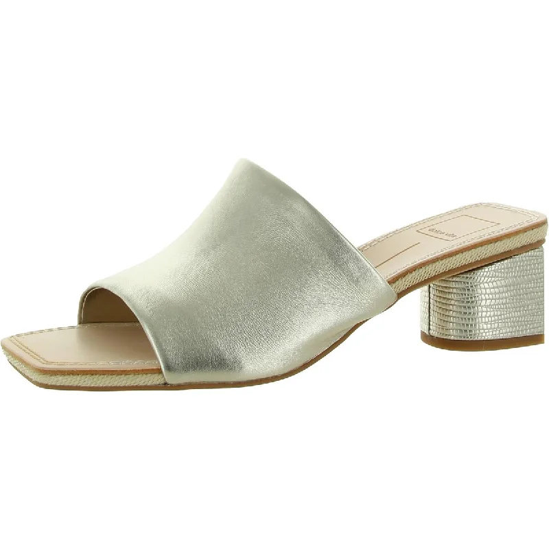 Jolice Womens Leather Slip On Mules