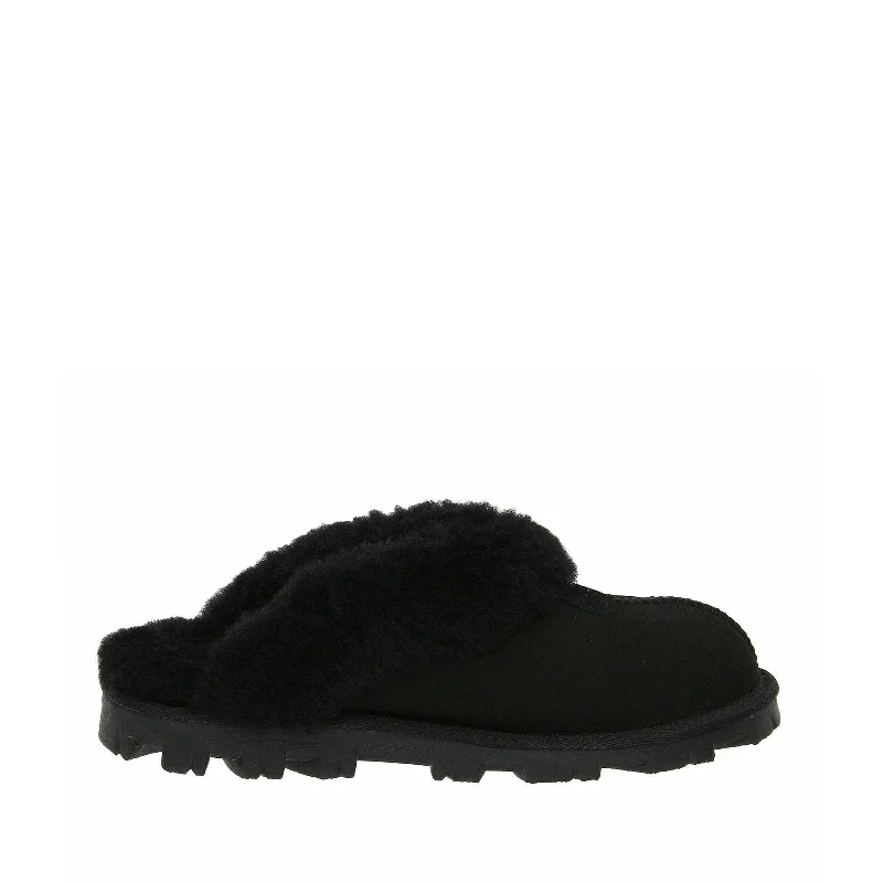 slippers for men with foot arthritis-Women's Shoes UGG COQUETTE Sheepskin Slide Slippers 5125 BLACK