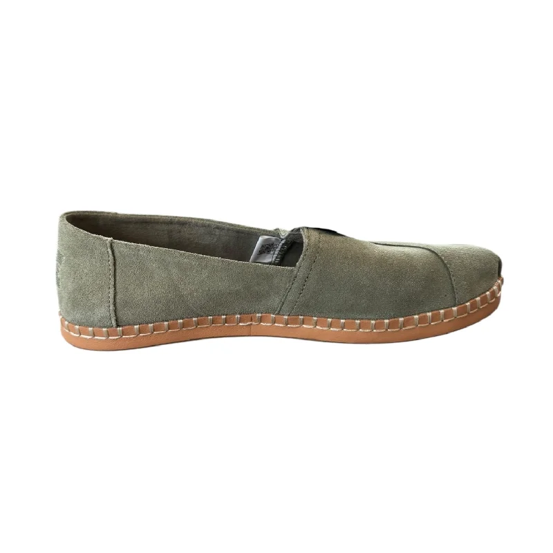 Comfortable flats shoes for brunch with friends -Shoes Flats By Toms In Green, Size: 9.5