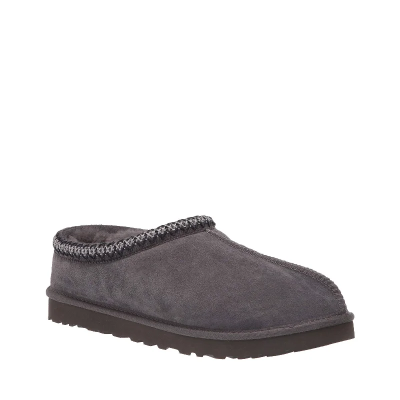 luxury slippers for men-UGG Men's Tasman Slipper, Dark Grey