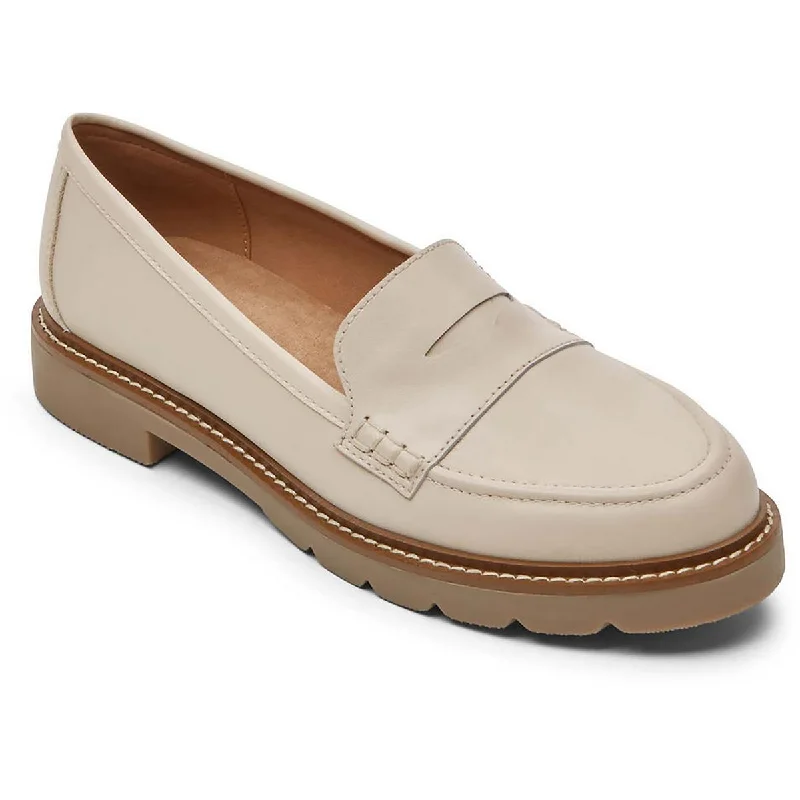 loafers for men with plush interior for comfort -Rockport Womens Kacey Penny Leather Slip On Loafers