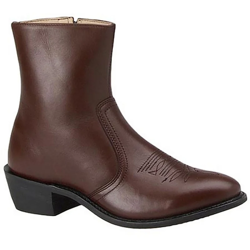 boots for extreme winter temperatures and wet conditions-Leather Classics Mens Sie Leather Western Dress Boots