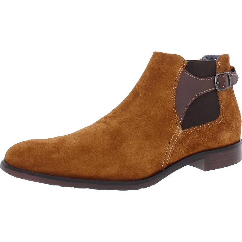 stylish boots for everyday use-Stacy Adams Mens Roane Suede Short Chelsea Boots