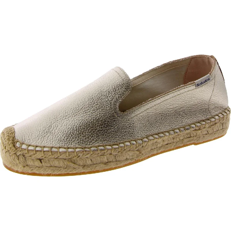 loafers for men with practical yet polished design -Soludos Womens Leather Metallic Loafers