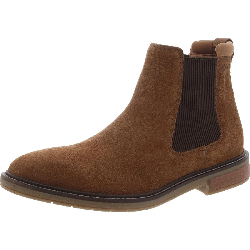 boots for stylish and functional outdoor wear-Clarks Mens Clarkdale Hall Leather Ankle Chelsea Boots