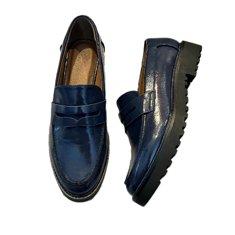 Comfortable flats shoes with high-quality materials for durability -Shoes Flats By Amore In Navy, Size: 8.5