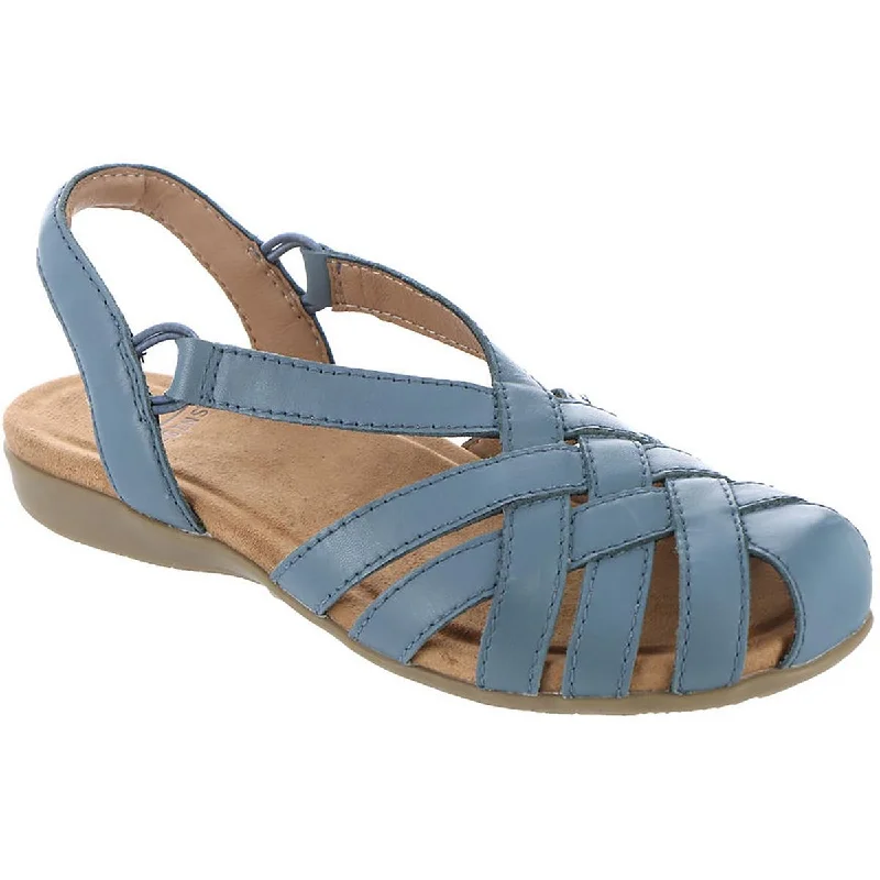 Comfortable sandals for long walks during travel -Earth Origins Womens Berri  Round Toe Woven Slingback Sandals