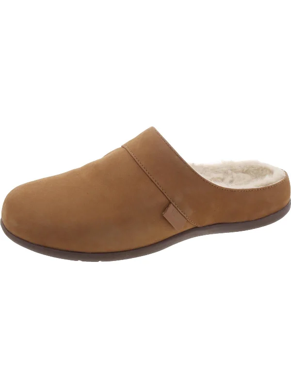 slippers for after-work relaxation-Womens Leather Slip On Mules