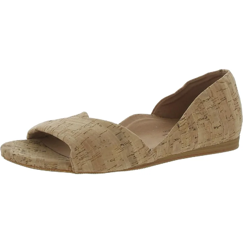 Stylish sandals with metallic straps for a glam look -SoftWalk Womens Cork Slide Sandals