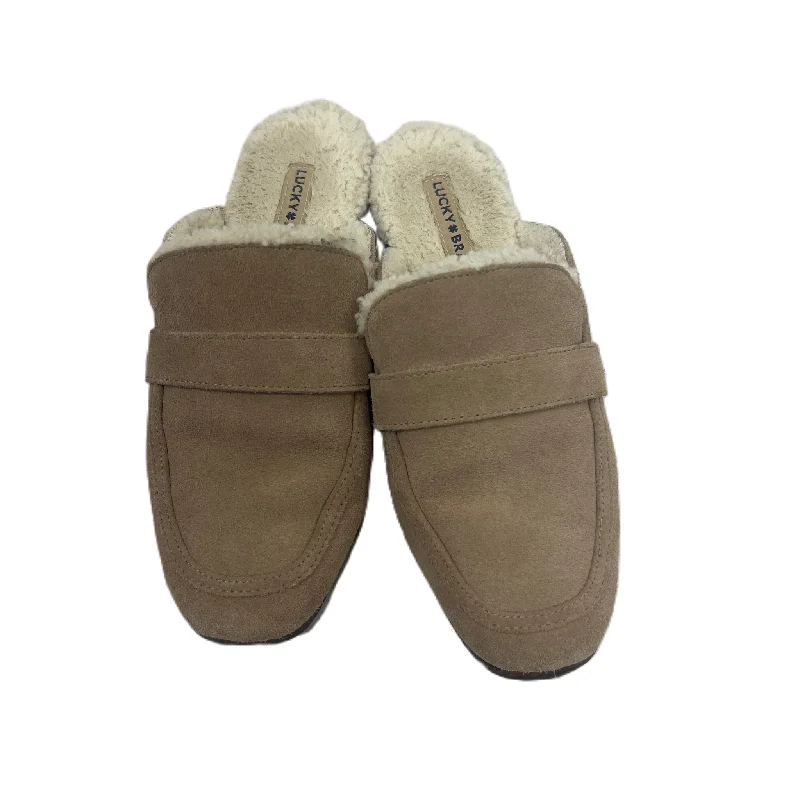 Comfortable flats shoes for easy movement and comfort -Shoes Flats By Lucky Brand In Tan, Size: 8