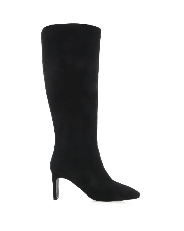 boots for maximum protection from snow and cold-ANTOINETTE  - BLACK SUEDE