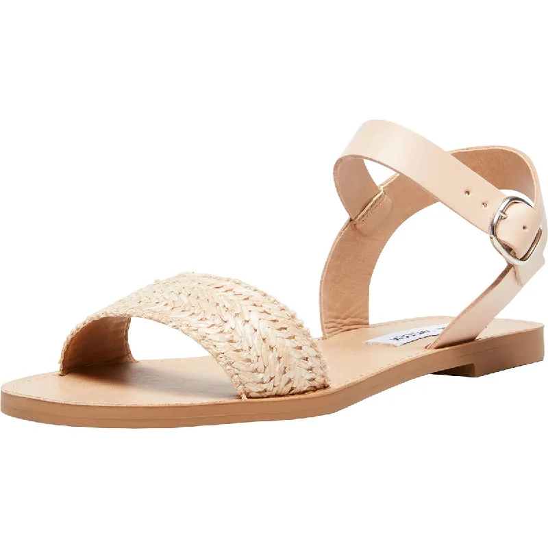 Comfortable sandals for summer beach wear -Steve Madden Womens Donddi Solid Ankle Strap Sandals