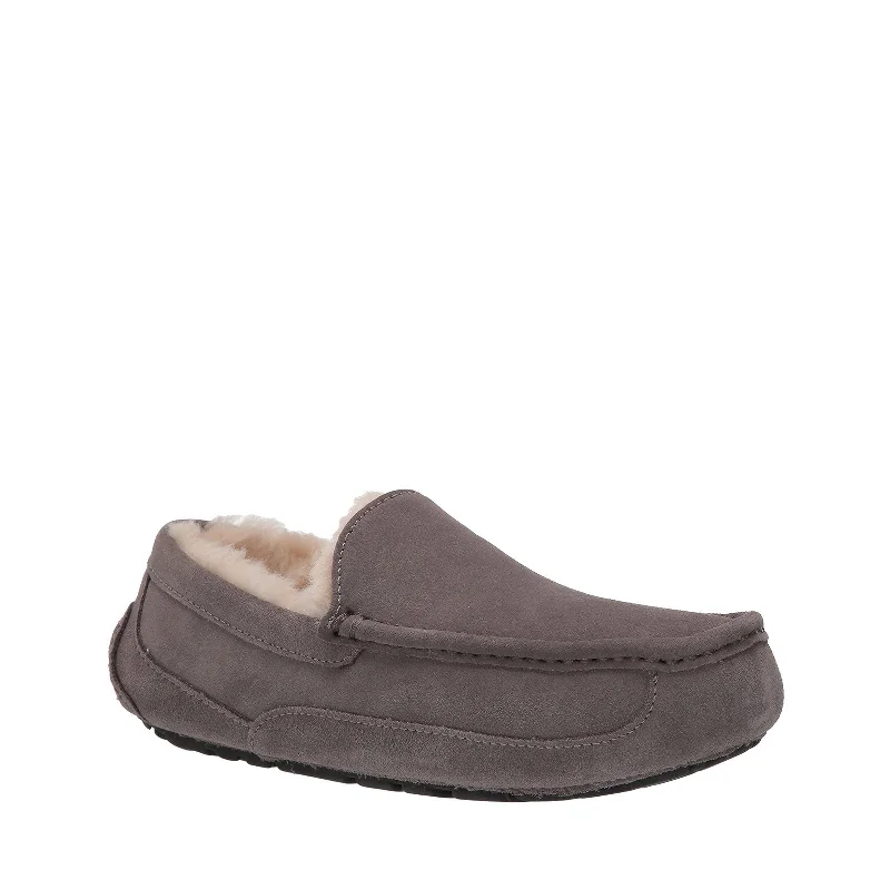 slippers for people who are always on their feet-UGG Men's Ascot Slipper, Grey