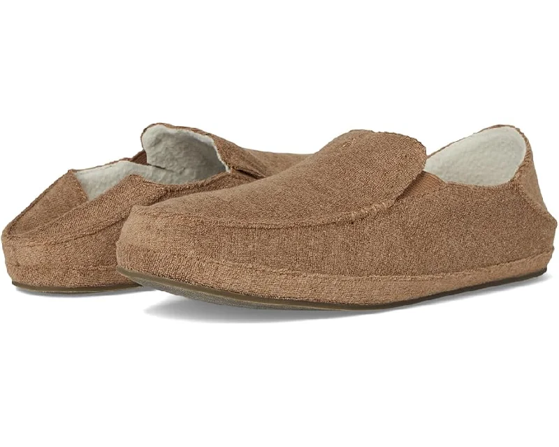 slippers for swelling and soreness-Olukai Nohea Hulu Slipper Tan Tan Women's