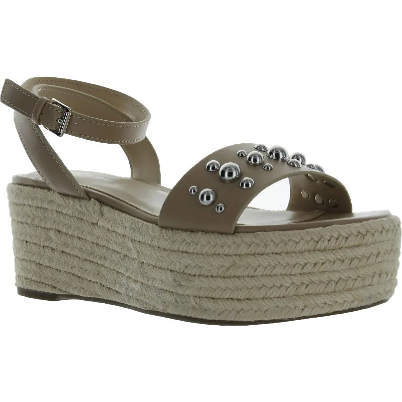 Stylish sandals with fun patterns for casual outings -Marc Fisher Womens Joyce Ankle Strap Studded Flatform Sandals