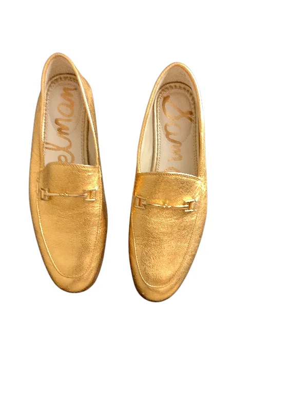 Comfortable flats shoes for daily walks -Shoes Flats By Sam Edelman In Gold, Size: 8