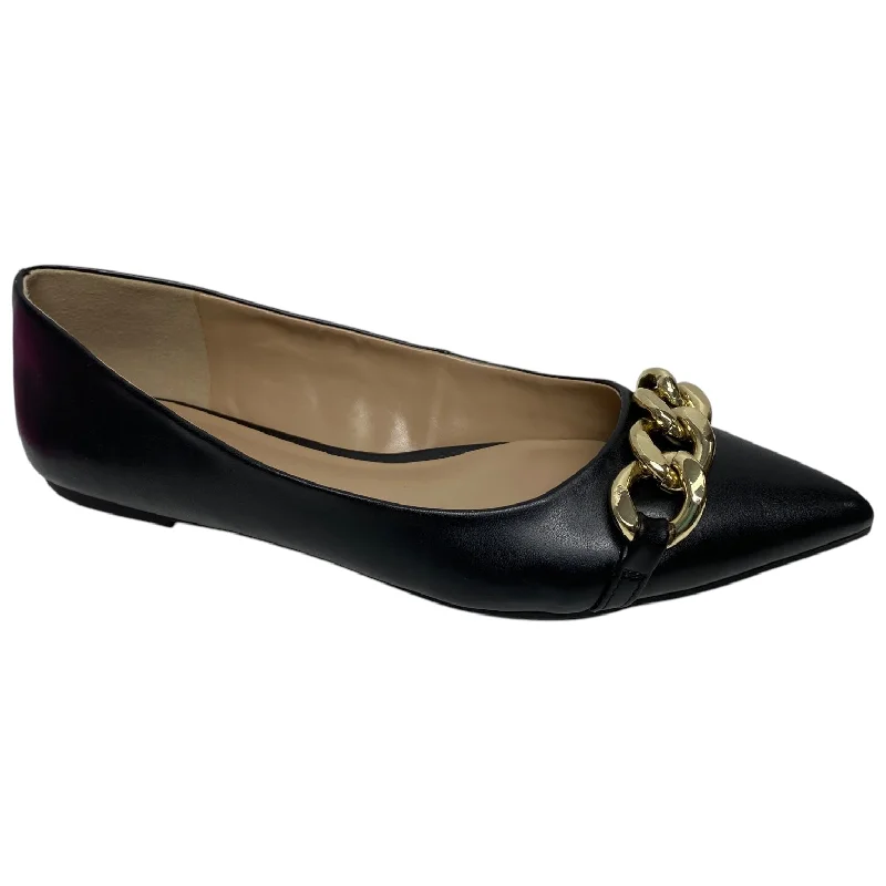 Comfortable flats shoes for casual office wear -Shoes Flats By Mix No 6 In Black, Size: 8