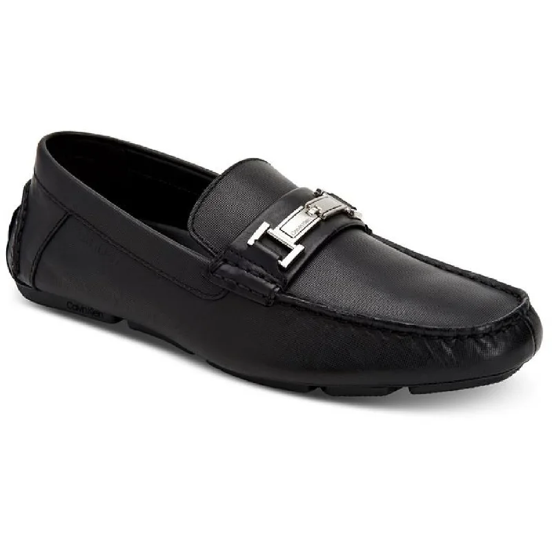 loafers for men with sleek and chic finish -Calvin Klein Mens Magnus Leather Slip On Loafers