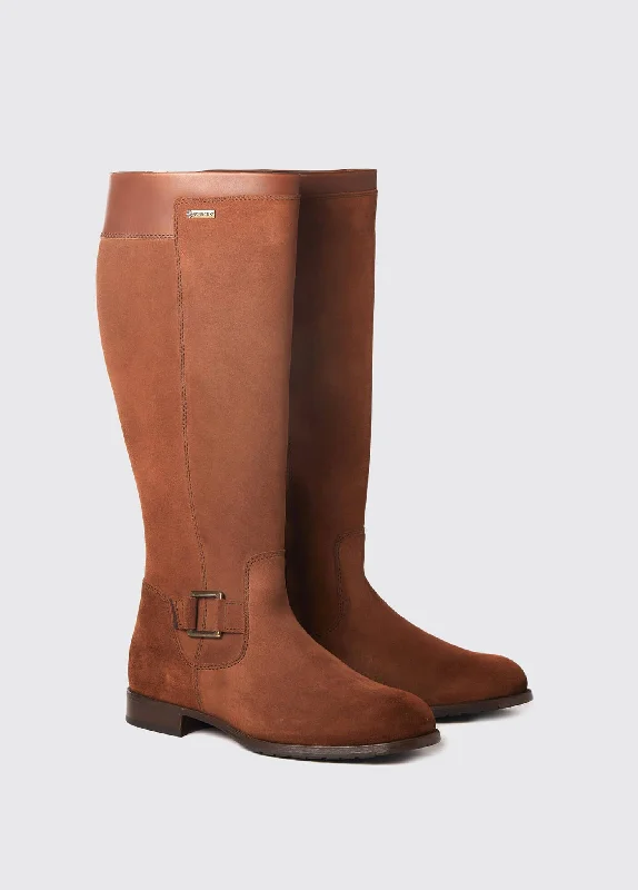 boots for ensuring foot protection in wet conditions-Limerick Ladies Leather Soled Boot - Russet