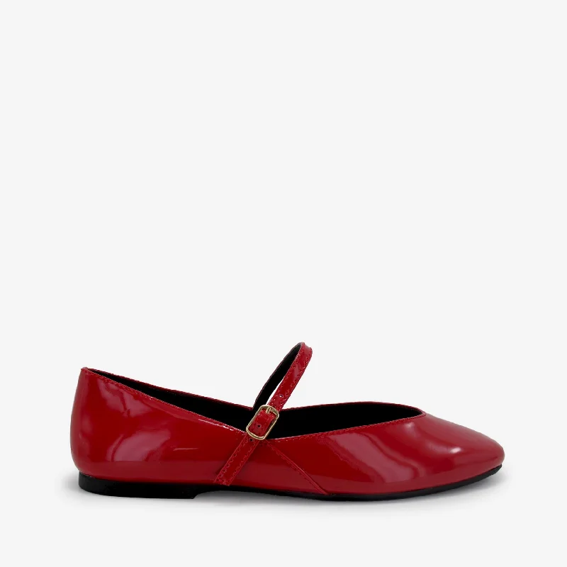 Comfortable flats shoes for beach days -TIMELESS RED MULTI